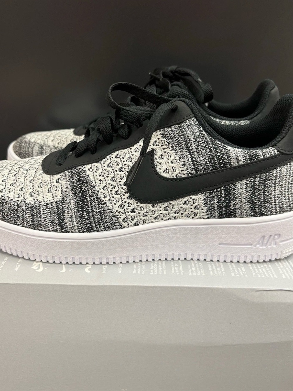 NEW Nike Air Force 1 Flyknit 2.0 'Black/White' NBY AV3042-001 Men’s Size 10.5M
